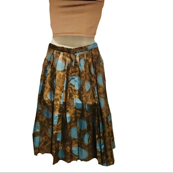 Vintage 1950s Polka Dot Abstract Swing Skirt Small - Picture 6 of 11